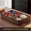 Caixa de Armazenamento de Nozes com Nove Compartimentos, Madeira Maciça Estilo Chinês 2024 Caixa de Frutas Secas de Luxo de Alta Qualidade, Bandeja de Doces e Lanches para Uso Doméstico