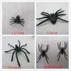 Araña pequeña Halloween vaso completo araña juguete variedad de especificaciones de araña se pueden mezclar en bolsas pequeñas araña negra divertida