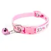 Collar de Mascota de Tela Impreso de 1 cm Collar para Perro Collar para Gato Antiperdida con Cascabel