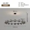 Lustre para Sala de Estar Minimalista Italiano Arte Criativa Anel Lâmpada Atmosférica Preta Vidro de Alto Padrão Feijão Mágico Lâmpada de Hall