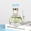 Botella de Aromaterapia 100ml Botella de Vidrio Difusor sin Llama Cilíndrico Ratán Botella Decorativa de Fragancia Exclusivamente para Exportación