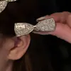 Presilhas de cabelo de alta qualidade, estilo coreano, nicho, para mulheres, doces e de luxo leve, estilosas e versáteis, presilhas laterais sem costura para franja