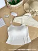 Camisola de deseo puro chaleco pequeño para mujer con almohadillas en el pecho para usar por dentro, prenda exterior de una pieza, dulce y picante, chic, top sin mangas tipo hada con escote cruzado