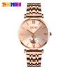 Reloj de Cuarzo para Pareja de Dos y Medio Elegante y a la Moda Time Beauty skmei Esfera Fina de Marisco Correa de Acero Reloj de Negocios