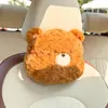 Almofada de Pelúcia Original para Encosto de Cabeça e Suporte Lombar de Carro Urso de Desenho Animado Almofada de Pescoço para Carro Almofada Criativa para Carro para Todas as Estações