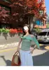 Hermoso [Nuevo Producto a las 8 PM del día 7] Chaleco Transparente Ligeramente Translúcido de Cuello Redondo Cardigan Protector Solar
