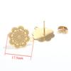 Gancho para Oreja de Acero Inoxidable con Patrón Bohemio Hueco y Pendientes de Vacío Colgantes Accesorios para Joyería Hecha a Mano DIY Estilo Étnico