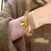 Nuevo Pulsera de Cuentas Amarillas del Dios de la Riqueza Estilo Chino, Moderna y de Alta Gama, Pulsera de Lujo Ligero y Versátil, Regalo para Novia
