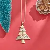 Amazon Transfronterizo Nueva Estrella de Navidad Colgante de Pino Cadena de Lana Diseño Nicho Collar Árbol de Navidad