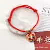 Collar de Año Nuevo para Mascotas Collar para Perro y Gato Tejido a Mano con Cascabel Cuerda Roja Seguro y Festivo Accesorios de Collar de Año Nuevo