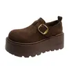 Sapatos Birkenstock de Solado Grosso Aumentadores de Altura Totalmente Cobertos para Mulheres 2026 Outono Nova Chegada Slip-on Preguiçosos Mocassins Casuais Birkenstock Sapatos Individuais