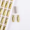 Cristal de Vidrio K9 Rectangular con Pedrería Cosida a Mano de Fondo Plano y Doble Agujero, Accesorios Hechos a Mano de Alta Calidad para Vestidos de Novia DIY