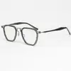 Nuevo Producto Japonés Marco Retro de Titanio Puro Italiano con Material de Acetato Marco Cuadrado Grande de 160 mm Marco para Lentes de Prescripción 5867