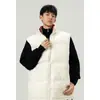 Colete de Algodão com Patchwork de Xadrez Outono e Inverno Novo Solto Tamanho Grande Masculino Casual Esportivo Acolchoado Quente