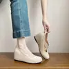 Sapatos Mary Jane femininos petite com aumento interno de altura, novidades outono 2026, sapatilhas estilo francês retrô com tiras cruzadas