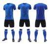 Conjunto de uniforme de futebol para alunos do ensino fundamental e médio crianças adultas uniforme de treinamento de futebol uniforme de equipe de competição de manga curta camisa esportiva estudantil