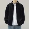 Moletom com zíper e gola alta estilo retrô americano, atacado para exportação, coleção masculina primavera e outono, peça externa de alta qualidade, moderna, durável e casual