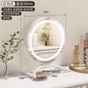 Espejo de maquillaje led con lámpara recargable para el hogar, dormitorio, espejo de luz giratorio inteligente, espejo de escritorio, espejo de tocador de escritorio