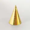 Sombrero de Fiesta para Niños y Adultos de Color Puro con Sombrero de Cumpleaños de Papel Decorativo Láser de Película de Aluminio Transfronterizo Papel Brillante Colorido