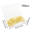 Aguja Dorada de Doble Punta en Forma de U Caja de Plástico Aguja para Tarjetas Decorativas para el Hogar Tela Ropa Aguja Fija de Posicionamiento Aguja de Coser