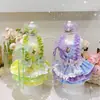 Vestido Lolita de Princesa de Verano para Mascotas Pequeñas, Nuevo Vestido Serie Verde Fresco y Morado, Ropa para Mascotas de Algodón Puro