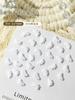 Mini asas para nail art, pingentes de asas de anjo, resina, estéreo, fofo, decoração de unha para menina, branco, 50 sortidas