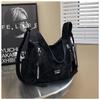 Bolsa de Grande Capacidade para Mulheres 2026 Novo Estilo Bolsa Transversal com Textura Única para Estudantes Universitários, Bolsa de Ombro para o Trabalho, Bolsa Tote