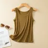 Camisola de Modal Feminina Primavera e Verão Fina Slim Fit Versátil Camisa de Base com Textura Máscara Fina Aparência Emagrecedora Top Único