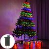 Luces de línea de cuero verde oscuro nuevas transfronterizas anillo luces luces de techo árbol de Navidad luces de decoración de árbol colgantes cadena LED parpadeante