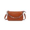 Bolso de Mano al Por Mayor de Capa Superior de Piel de Vaca Suave, Bolso Nicho Cruzado para Hombro, Mismo Estilo Ken Dou, Bolso Sobaco, Bolso Baguette de Cuero Genuino para Mujer