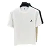 Nueva Camiseta de Verano para Hombre Cuello Redondo Manga Corta Holgada Jacquard Bordado Exquisito Simple Moda Casual Camiseta de Manga Corta para Hombre