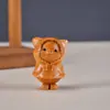 Adornos de Talla en Madera, Artesanías de Ciprés de Acantilado, Figuras de Animales Pequeños, Animales del Zodiaco Chino, Pollo, Cerdo, Oso, Gato, Adornos de Mano para Niños, Regalos
