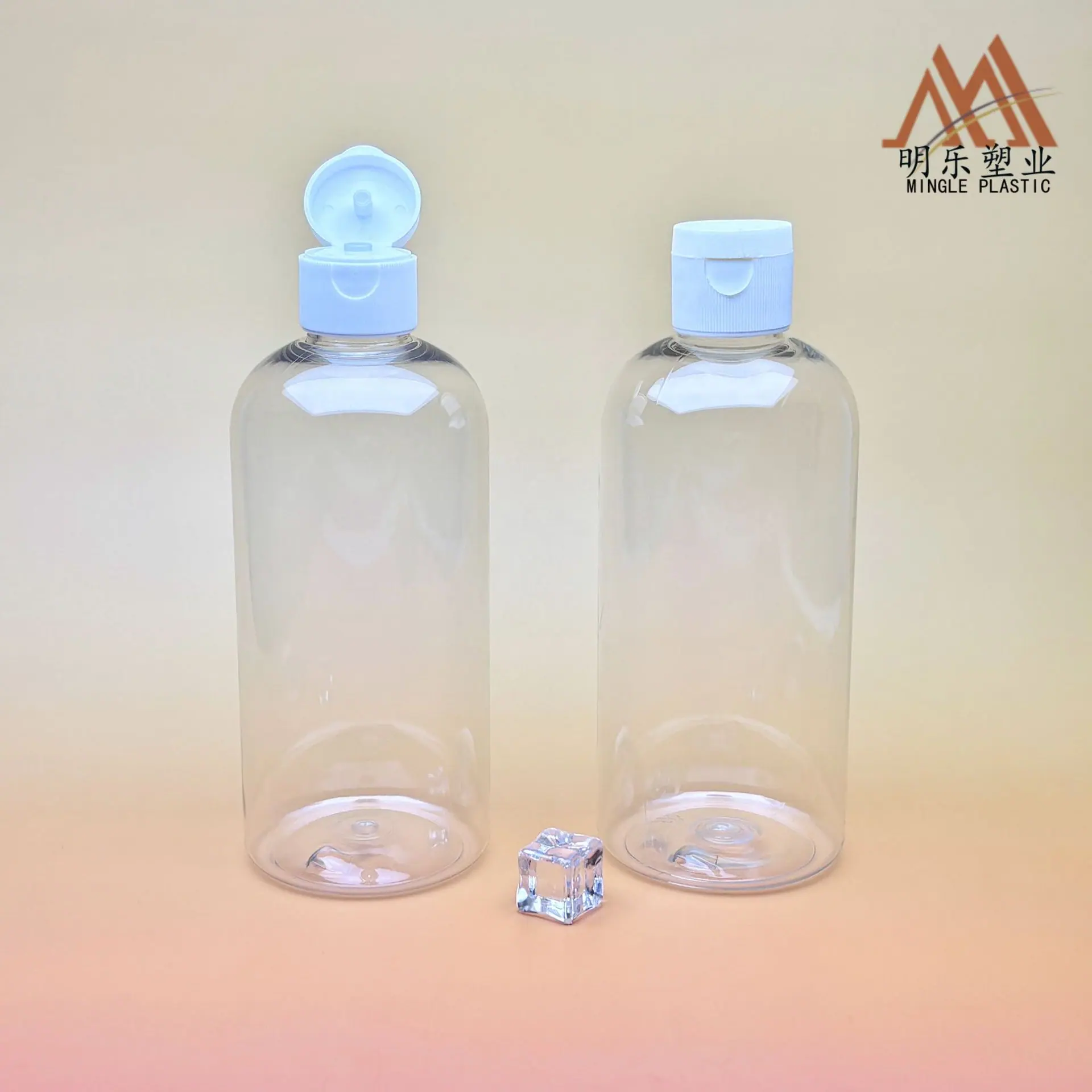 500ML矮胖圆肩PET瓶（条纹蝴蝶翻盖）-04