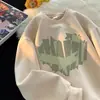 Camiseta de Manga Larga para Hombre Otoño e Invierno Ins Marca de Moda Sudadera de Cuello Redondo con Estilo Otoñal de Nicho Camiseta Base Superior