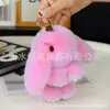 Juguete de Peluche de Conejo Adorable Color Escarcha de Imitación de Piel de Conejo Rex, Colgante para Bolso de Conejo, Llavero, Regalo de Cumpleaños