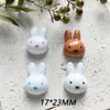 Acessórios de Resina Fofos de Coelho Colorido Desenho Animado DIY Cola de Creme Grampo de Cabelo Feito à Mão Flor para Copo de Água Sapato Pacote de Materiais Atacado