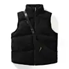 Chaleco Mochila de Pana y Algodón Qisewei Otoño e Invierno Moda Tendencia Cuello Alto Cálido Sin Mangas Chaqueta de Algodón