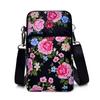 Bolsa para Teléfono Móvil de Tela Floral para Ancianos Bolso de Mujer Mini Bolso Pequeño Tela Bolso Bandolera Muñequera para Teléfono Móvil Monedero de Cuello