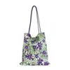 Bolso de Hombro Floral Fresco de Verano, Bolso Tote Versátil Estilo Bosque para Niñas, Bolso Ligero de Moda Nicho para Viajar