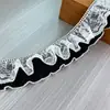 Ribete de Borde de Cortina, Accesorios para Ropa, Ribete de Encaje, Ribete Plisado Acordeón para Faldas Lolita, Ribete de Encaje Plisado