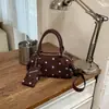 Bolso de mano tipo almohada con estampado de lunares de estilo coreano, nuevo bolso simple de otoño para mujer, para el trabajo, de hombro y cruzado