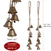 Cuerda de Campanas de Cuerda de Cáñamo Vintage, Campana Colgante de Puerta de Hierro, Cuerda de Campanas para Edificios Altos, Adorno Colgante Decorativo para Puerta y Ventana del Hogar