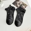 Calcetines de Encaje Calcetines para Mujer Algodón Puro Verano Malla Fina Transpirables Absorbentes de Sudor Niña Lazo Corte Bajo Versátiles Calcetines Bajos