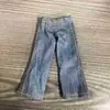Calça Jeans Kt com Pernas Longas Desgastada, Retro Americano High Street Hip-Hop Solta de Perna Larga com uma Vibração Única, Preguiçosa e Relaxada
