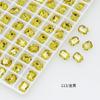 Cristal Dongzhou 8*6 Rectangular Octagonal Diamante Destello Cristal K9 de Alta Calidad Accesorios para Joyería Collar Bolsa Decoración para Uñas