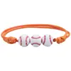 ¡Wow Amazon más vendido pulsera de baloncesto béisbol cordón encerado tejido softbol tenis fútbol Copa del Mundo accesorios de pulsera