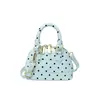 Bolso bandolera de concha de lunares para mujer, minibolso de mano, nicho, para ir al trabajo, lujo ligero, elegante, versátil, piel sintética, bolso de hombro para niños