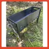 Parrilla de Barbacoa Portátil para Exteriores Estilo Tarjeta, Parrilla de Carbón Desmontable, Estufa de Leña de Acero al Carbono Espesado, Juego de Estufas para el Hogar