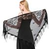 Novo xale triângulo de renda nupcial dama de honra vestido de casamento banquete xale triângulo cachecol feminino atacado transfronteiriço