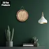 Decoración de Pared Redonda Plana de Madera 2D Popular de Venta Transfronteriza, Decoración de Pared Estilo Bohemio Vintage Campestre para Uso en Exteriores del Hogar